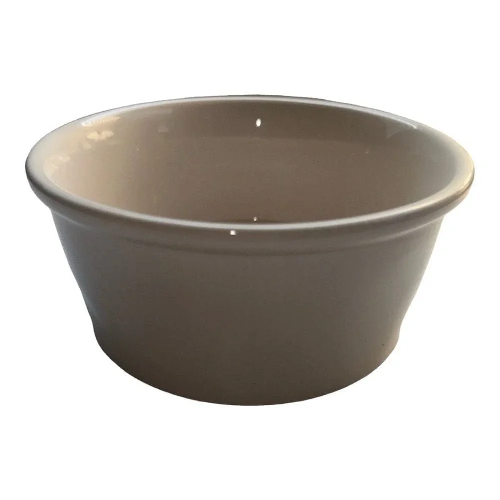 Rae Dunn DRINK Bowl Pet Dish White Ceramic Dog Cat Food Water Small